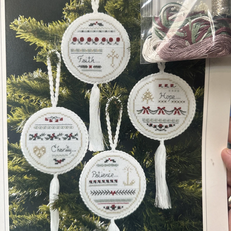 Christmas Virtues Cross Stitch Pattern Victoria Sampler And #2 Accessory Pack - Image 2 of 4
