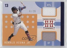 2019 Chronicles Hometown Heroes Memorabilia Blue 3/25 Ronald Acuna Jr 04br