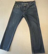 True Religion Jeans Mens 36x33 World Tour Section Straight Seat