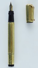 Fountain pen retractable nib laminated, prismatic barrel, 1920 ca. Fuzio