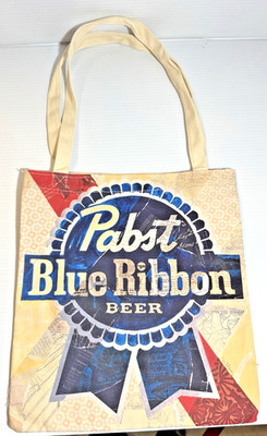PBR Pabst Blue Ribbon Canvas TOTE Bag    -    NEW    -     12'' x 13''
