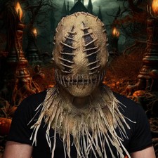 Vogelscheuche Maske Horror gruselige Latex Ha...