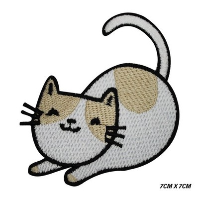 Süße dicke Katze Tier Logo bestickt Nähen/Bügeln Patch Patches