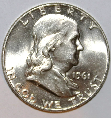 1961-D Franklin Half Dollar - BU - #8951D - Stock Photo