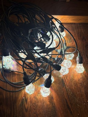 Essentials Matter Smart Multicolor Outdoor String Lights Expansion Pack with ...