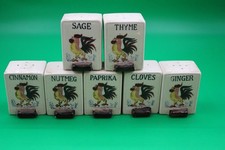 VINTAGE SPICE CONTAINER SET OF 7 MADE IN JAPAN
