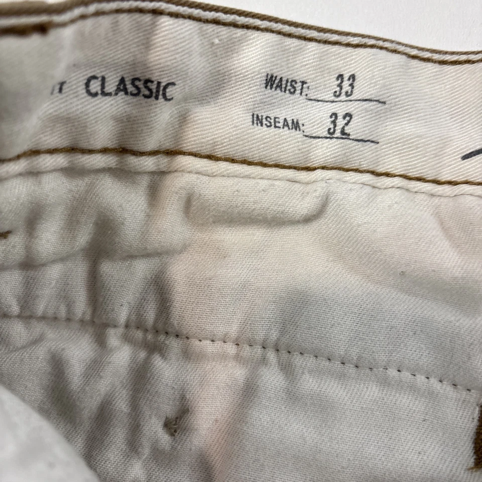 Y2K Eddie Bauer Legend Wash Mens 33x32 Brown Khaki Pants Classic Fit 100% Cotton - Image 4 of 4