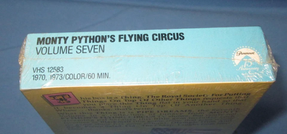 Monty Python's Flying Circus Volume 7 ~ sealed new VHS - Image 3 of 4