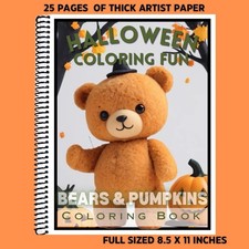 HALLOWEEN Coloring Fun - Spiral Bound Coloring Book Thick paper 024