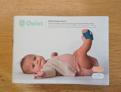 Owlet Smart Sock 3. Generation Atmungsüberwachung Set 0 18 Monate Blau/Weiß/Grün