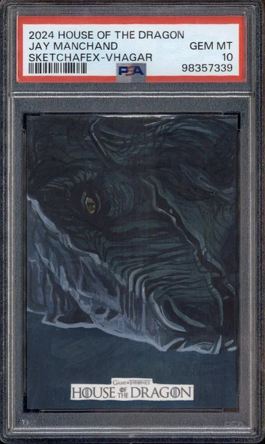 2024 House of The Dragon Sketch Card Jay Manchand Vhagar 1/1 PSA 10