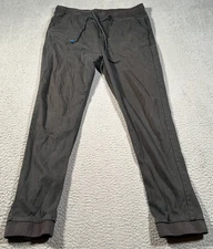 Mugsy Joggers Mens Large 33x28 Black Drawstring Sweatpants Lounge Casual 606S