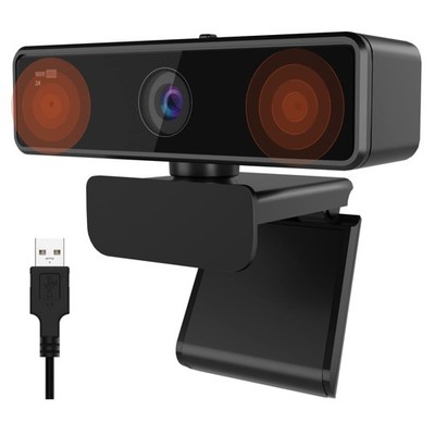 Webcam 2K Full HD 60FPS Weitwinkel Mikrofon Lichtkorrektur USB Plug&Play