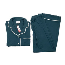 Cosabella Amore Pajamas Set Womens Small Petite Long Sleeve Pants Green New