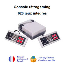 Mini console de jeu classique rétrogaming 620 jeux intégrés 8 bits PAL/NTSC