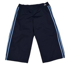 Women Adidas Crop Athletic Pant Blue With Light Blue Trim XL