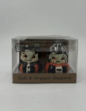 Johanna Parker Transpac Frankenstein & Bride Salt and Pepper Shakers Halloween