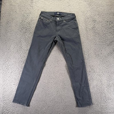 Hollister Epic Flex Jeans Mens 26x30 Gray Denim Skinny Workwear Stretch Travel