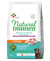 Trainer Natural Light In Fat Per Cani Adult Medium/Maxi Con Tacchino Da 3 Kg
