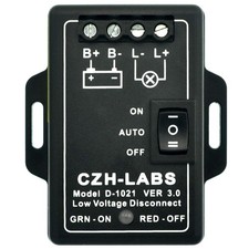LVD Low Voltage Disconnect Module. 12V / 30Amp Black ABS Panel Mount Terminal...