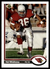 1991 Upper Deck Vai Sikahema Phoenix Cardinals #114