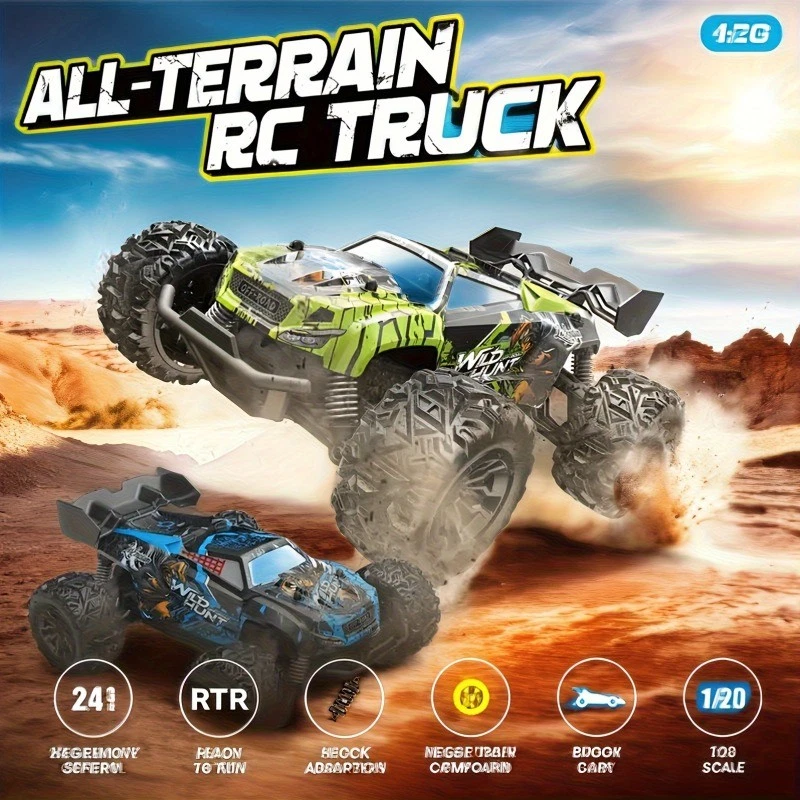 1:20 Off Road 2,4G Hohe Geschwindigkeit 20 KM/H Klettern Drift Monster Truck - Bild 3 von 4
