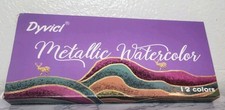 Dyvivl Metallic Watercolors-12 Colors paint  2 brushes set