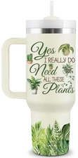 COCOGIFTS Gardening Gifts for Women - Plant 40 Ounces, White 
