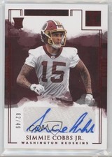 2018 Panini Impeccable Rookie Auto Red 2/49 Simmie Cobbs Jr #150 Auto 0b2