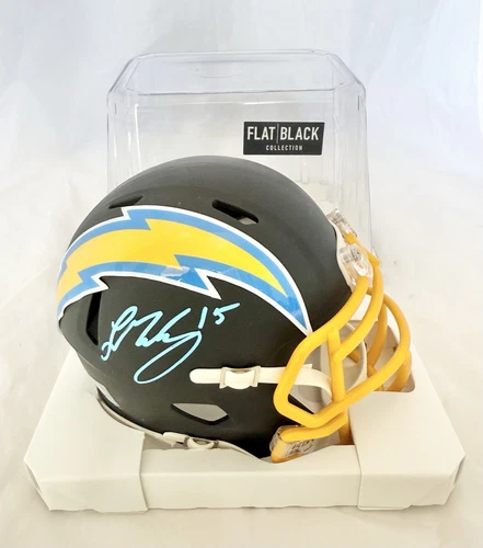 LOS ANGELES CHARGERS LADD MCCONKEY signed RIDDELL FLAT BLACK MINI HELMET BECKETT