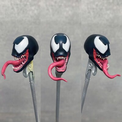 1/12 Painted Venom Comics Head Carved Fit 6'' Mafex Action Figure