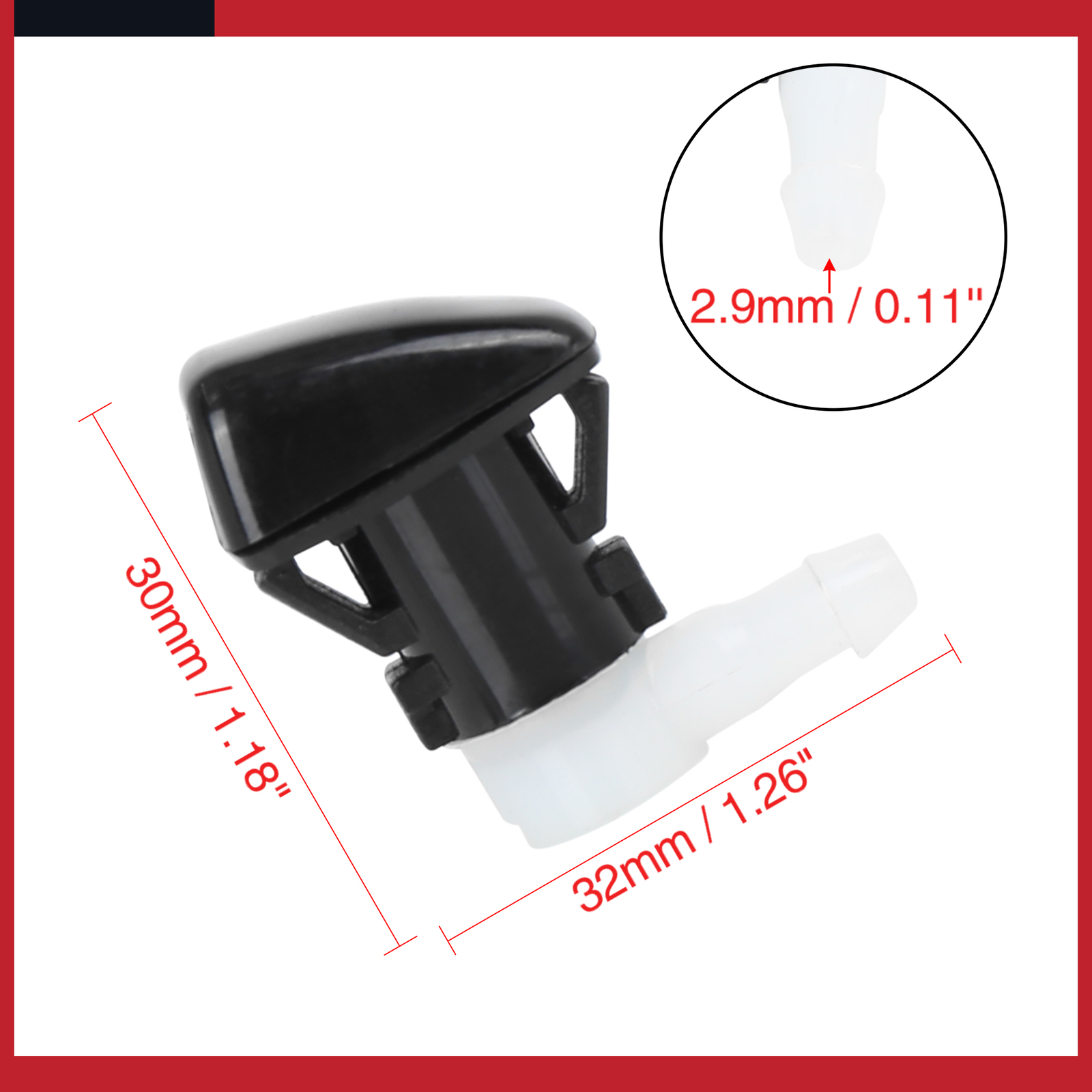 Pack of 2 For Dodge Durango 1119 Windshield Washer Nozzle Sprayer