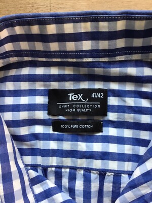 Chemise Manches Courtes Home - Marque Tex - Taille 41-42 - Coton - Neuve Sans étiquette