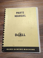 DoAll Model 2012-2A Band Sawing Machine Parts Manual