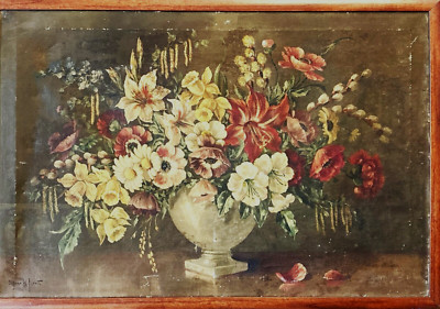 Eugene La Foret (French/American), Antique Early 20thC O/C ''Floral Still Life''!