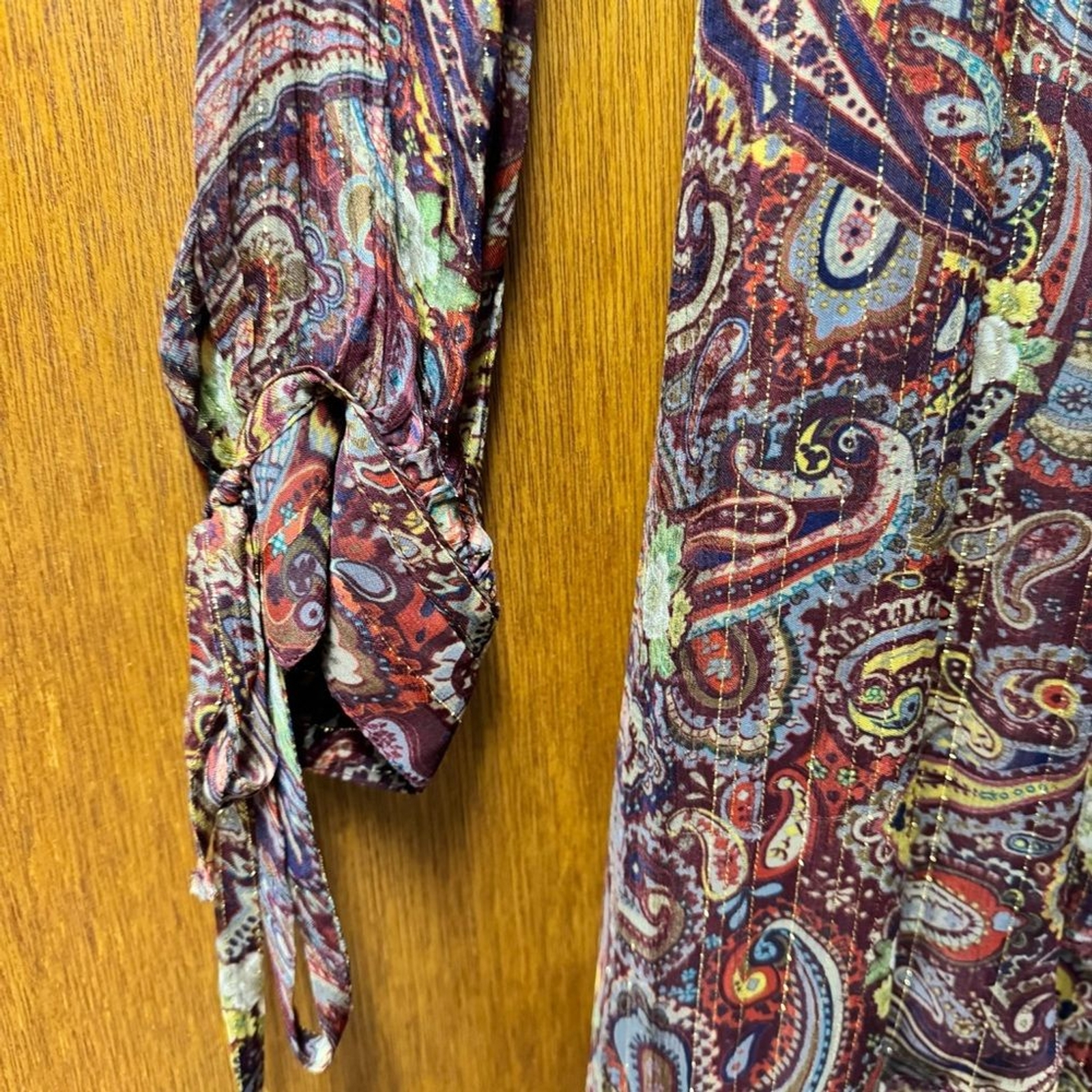 Love Sam Love the Label Anthropologie Moroccan Paisley Wrap Dress Large L