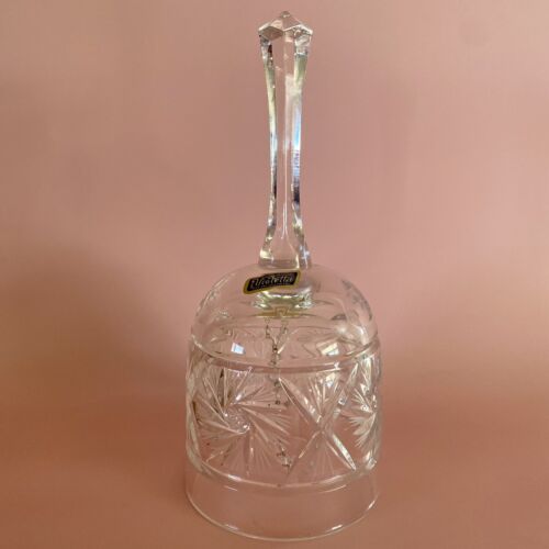 Vintage “Violetta” 24% Lead Hand Cut Crystal 8” Dinner Bell Pinwheels Fans EUC - Afbeelding 1 van 12