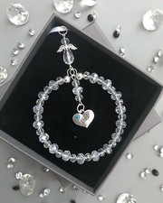 Crystal Ornament Family Memorial Gift - Choose charm, colour & gift wrap option