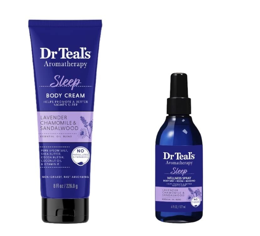 Dr Teal's Aromatherapy Body Cream and Spray Gift Set 8oz and 6oz