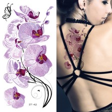 Supperb Temporary Tattoos - Violet orchids Temporary Tattoo