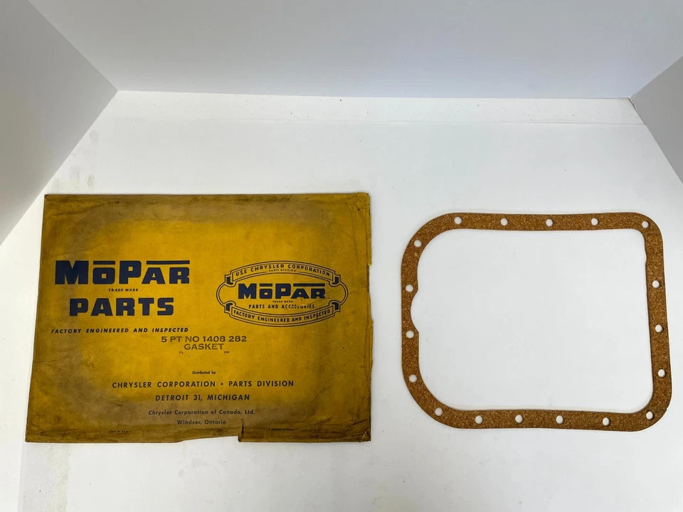 Junta de cárter de aceite Plymouth Dodge Desoto Chrysler Powerflite 1954-1961 1408282 nuevo en stock Foto 3 de 4