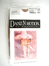 Danz N Motion by Danshuz Nylon Supplex Tights Children Lt Toast Size 8-10 519