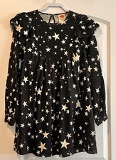 Farm Rio Anthropologie Stardust Black Multi Mini Dress Size Small NWOT