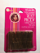 Vintage 1960 Solo Metal Rubber Tipped Hair Pins 1139 Bobby Pins NOC