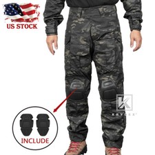 KRYDEX Gen3 Combat Trouser with Knee Pads Tactical Pants Clothing Black MC Camo