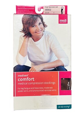 Mediven Comfort Women 20-30 mmHg II Thigh Hi Compression Stockings 46802 Petite