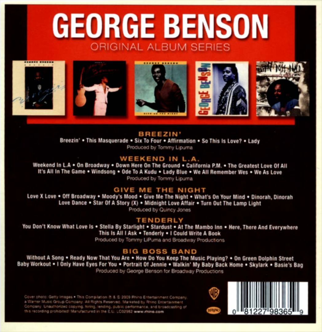 George Benson Original Album Series CD Box Set 5 Albums