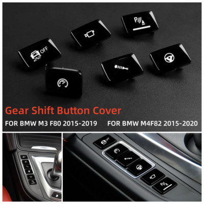 Black For BMW M3 F80 2015-2019 M4 F82 2015-2020 Gear Shift Button Cover Replace