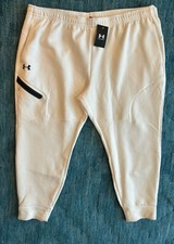 Under Armour Pants Mens 3XL White Black Unstoppable Joggers Sweat Pants NWT $100