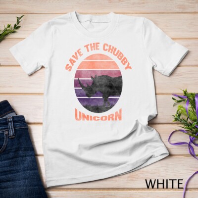 Save The Chubby Unicorn Poaching Rhinoceros Distressed Rhino Unisex T-shirt
